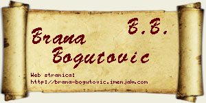 Brana Bogutović vizit kartica